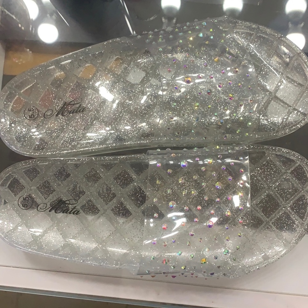 Clear slides never worn size 5.5